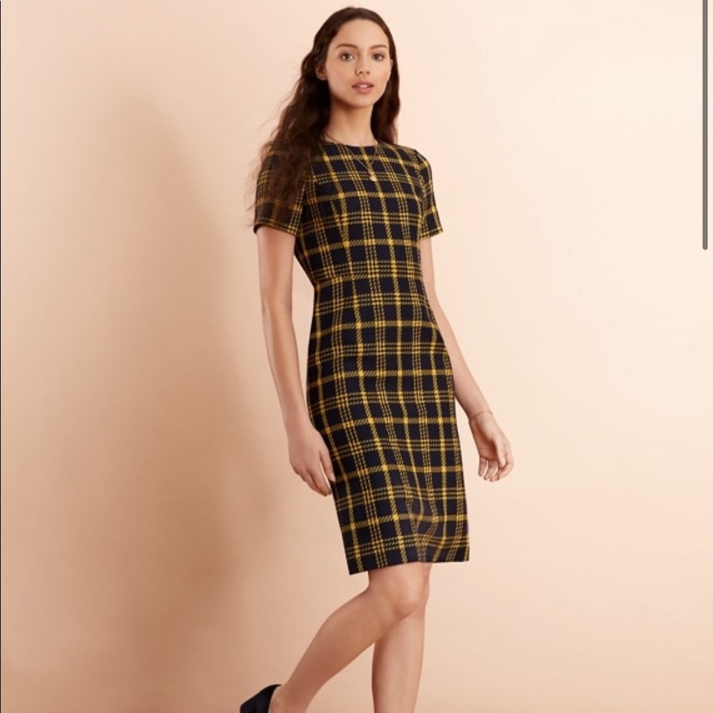 Brooks Brothers Plaid Wool-Blend Sheath Dress